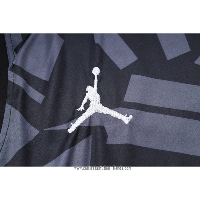 Camiseta de Entrenamiento Paris Saint-Germain Jordan 2023 2024 Sin Mangas Negro y Gris